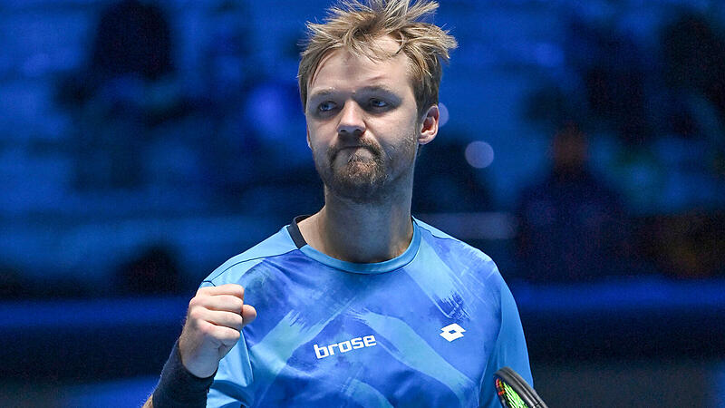 Gegen die Favoriten: Kevin Krawietz &uuml;berzeugt bei den ATP-Finals in Turin.