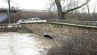 Hochwasser bei Meschenbach im Landkreis Coburg