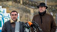 Bei der Winterklausur in Kloster Banz mussten sich CSU-Fraktionschef Klaus Holetschek (links) und Ministerpräsident Markus Söder warm anziehen. Bei der Herbstklausur Ende September an gleicher Stelle wollen sie ihre Vorschläge für eine Staatsrefo...