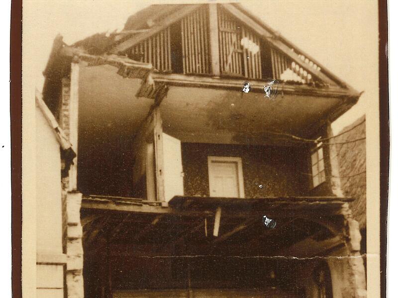 Zerstörte Synagoge in der Wiesentstraße: Die beiden neu entdeckten Aufnahmen zeigen das Forchheimer Gotteshaus nach der Sprengung am 10. November 1938. (Foto: Jüdisches Museum Augsburg Schwaben)