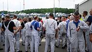 VW-Besch&auml;ftigte in Zwickau