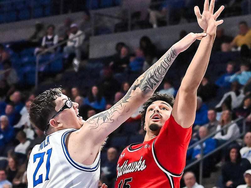 Baskets-Neuzugang Brendan Terry (rechts) war in den vergangenen beiden Spielzeiten f&uuml;r die University of Southeast Missouri t&auml;tig.