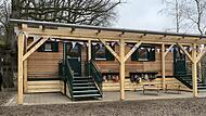 Im Altenkunstadter Gemeindeteil Baiersdorf wird das Rote Kreuz unweit des Hochbehälters einen Waldkindergarten betreiben. So wie auf diesem Bild soll die Einrichtung aussehen, die Platz für bis zu 25 Kinder bietet.