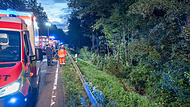 Auto stürzt Böschung hinab: Feuerwehr befreit Frau und Hund aus Fahrzeug Auto stürzt Böschung hinab: Feuerwehr befreit Frau und Hund aus Fahrzeug