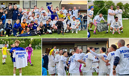 Der FC Mitwitz feiert die Kreisliga-Meisterschaft 2026 in Kronach/Lichtenfels.