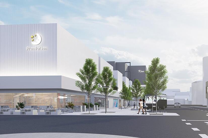 Mehr Grün, ein großes Hotel, Fitnessclub und Gastronomie waren bis vor kurzem an der Ludwigstraße geplant: Wie sehr sich auch der neue Eigentümer an die alten Pläne gebunden fühlt, ist allerdings noch unklar.