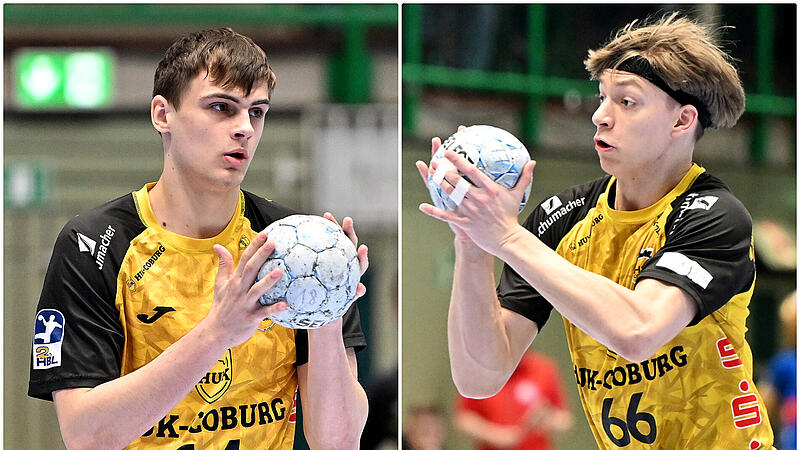 Teenager-Power beim HSC 2000 Coburg: Maksym Pavlovski (18) und Marks Lilienfelds (17) spielten beide am Sonntag beim Bergischen HC.