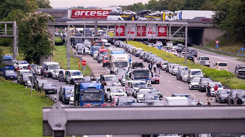 Stau auf der Autobahn