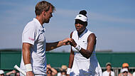 Der Coburger Kevin Krawietz spielte im Mixed an der Seite von Weltstar Venus Williams. F&uuml;r einen Sieg reichte es allerdings in Wimbledon nicht.