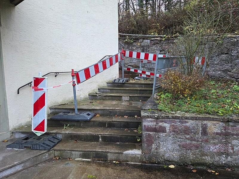 Kirchentreppe in Trimberg