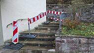 Kirchentreppe in Trimberg