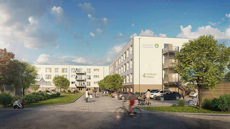 Bis zu 136 Menschen sollen in dem neuen Komplex einmal gepflegt werden und wohnen k&ouml;nnen.  Nun hat der Bau begonnen, er&ouml;ffnet werden soll 2027.