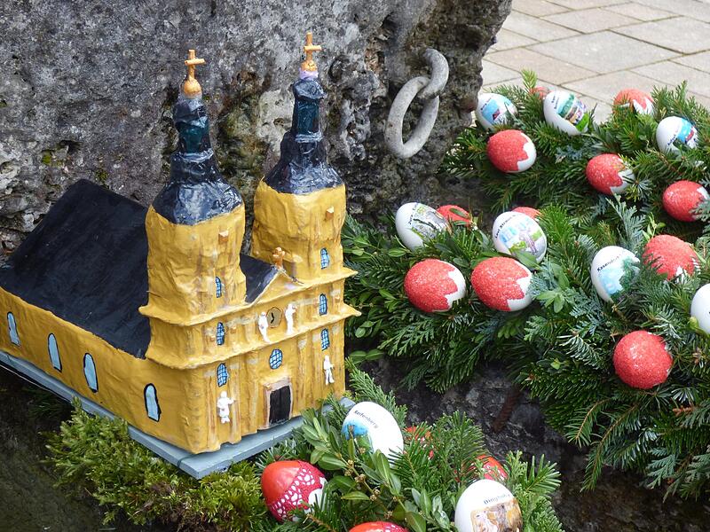 Die Basilika G&ouml;&szlig;weinstein wurde modelliert.Forchheim & Fr&auml;nkische Schweiz