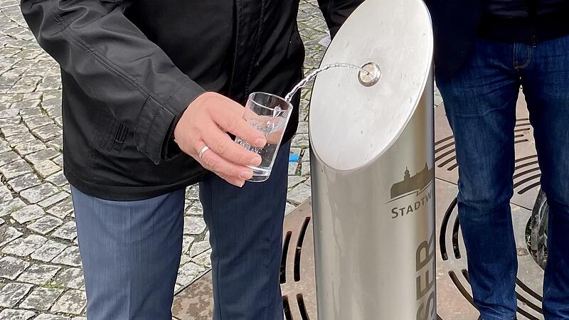 Ein zweiter Trinkwasserbrunnen steht jetzt in der Kulmbacher Innenstadt.