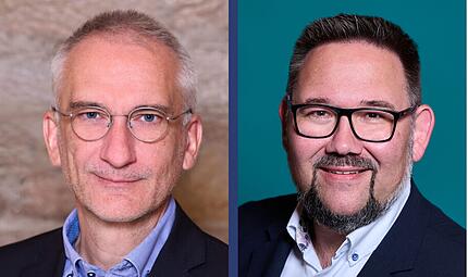 Alexander Schulz (CSU) und Sven Berwein (JL) stehen sich in der Stichwahl am 22. M&auml;rz gegen&uuml;ber.