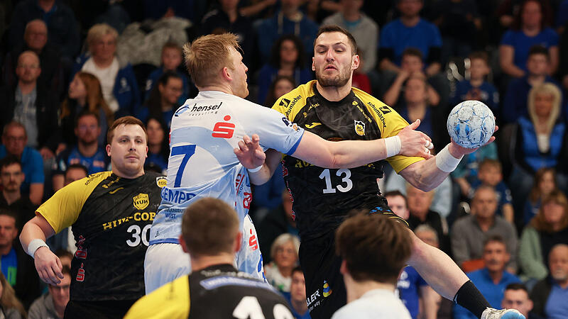 Der HSC Coburg rund um Kapit&auml;n Merlin Fu&szlig; unterlag im Frankenderby gegen Patrick Gempp und seinen TV Gro&szlig;wallstadt.