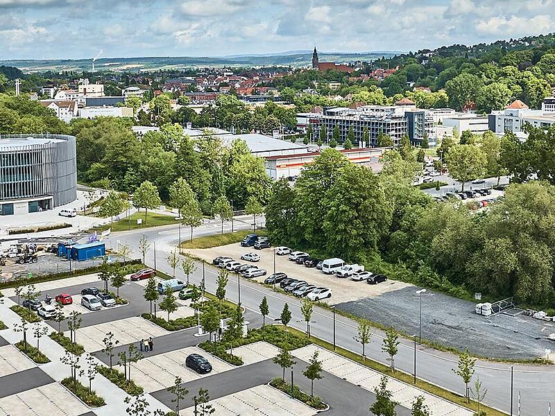 Der Parkplatz am Globe in Coburg ist jetzt geb&uuml;hrenpflichtig.