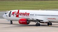 Das Flugzeug, aus dem der Alarm gekommen war, landete sicher in Nürnberg.News5/Lars Haubner Das Flugzeug, aus dem der Alarm gekommen war, landete sicher in Nürnberg.News5/Lars Haubner