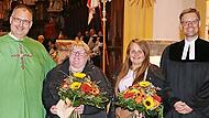 Unser Bild zeigt (von links) Pfarrer Christian Montag, Gemeindereferentin Christine Schweda, die neue Bildungsreferentin Corinna Schnapp und den evangelischen Pfarrer Gundolf Beck.