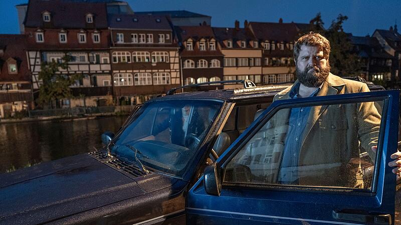 Szenenfoto aus dem Bamberg-Krimi bei RTL: Die Serie hei&szlig;t "Behringer und die Toten" und spielt in der Welterbestadt mit Hauptdarsteller Antoine Monot alias Kommissar Konrad Behringer
