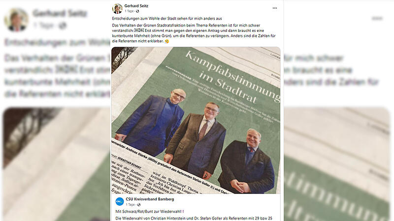 CSU Bamberg nennt Mehrheit mit AfD kunterbunte Mehrheit