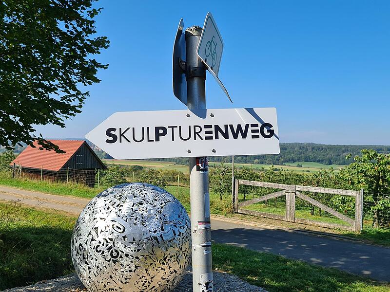 Da geht’s zum Skulpturenweg.Forchheim & Fränkische Schweiz