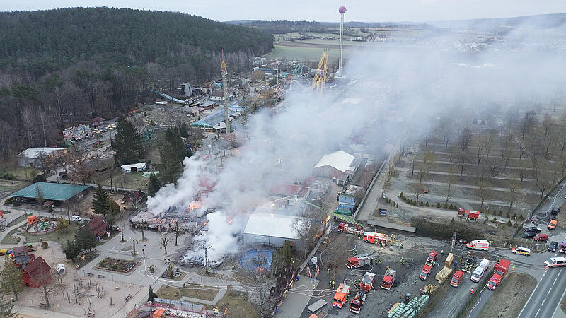 Feuer im Freizeitland Geiselwind