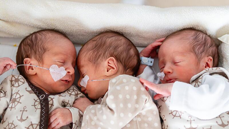 Eineiige Drillinge in Bamberg geboren