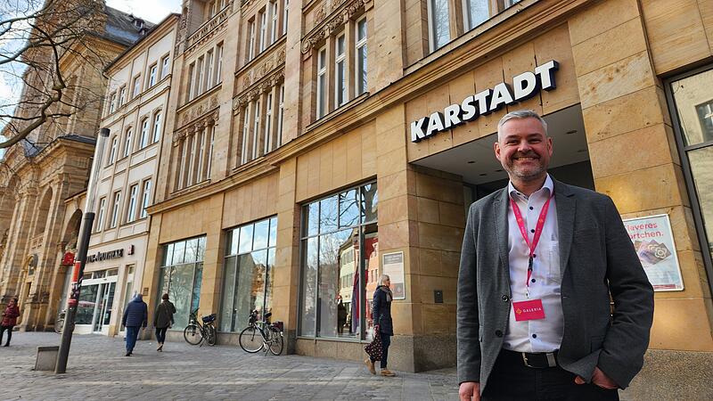 Mathias Baluses Der Geschäftsführer von "Galeria Bamberg", Mathias Baluses, im Oktober vergangenen Jahres vor der damals noch "Karstadt" genannten Bamberger Filiale.