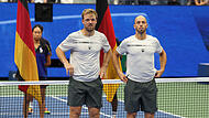 Entt&auml;uschte Gesichter: Nach der Niederlage im Endspiel der US Open verlassen Kevin Krawietz (links) und Tim P&uuml;tz New York ohne Titel.