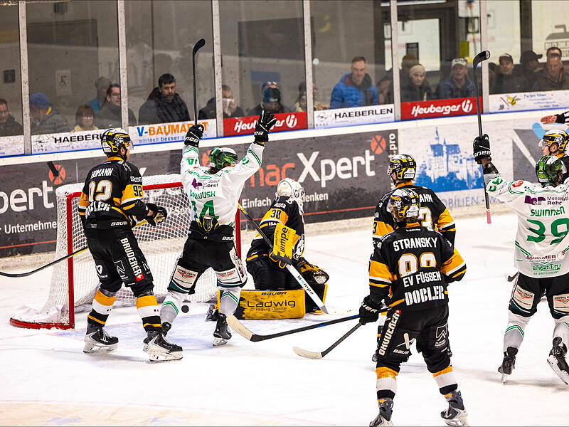 Riesenfreude bei den Alligators: Beim EV F&uuml;ssen verhinderte H&ouml;chstadt das schnelle Saisonende, erzwang das entscheidende Spiel 3 im Aischgrund.