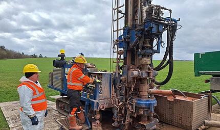 Bohrungen f&uuml;r Fulda-Main-Leitung bei Zeitlofs