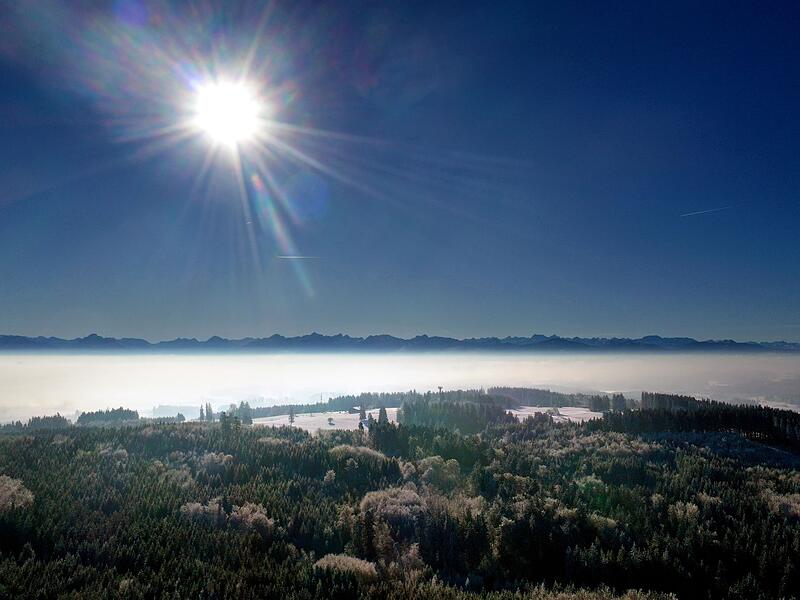 Sonne und Frost in S&uuml;dbayern