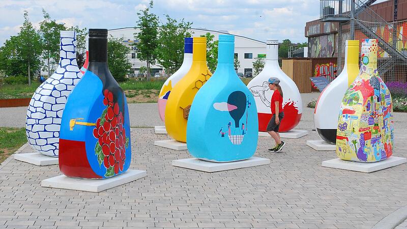 Die Bocksbeutel der Landesgartenschau in Würzburg 2018 lassen sich 2026 im Landkreis Haßberge hervorragend wiederverwenden.