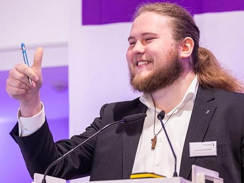 Luca-Fynn Schieblich am Tag der Wahl in Bayreuth.