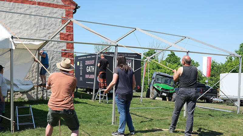Am 1. Mai beginnt das Walberlafest 2025. Die Aufbauarbeiten laufen auf Hochtouren.