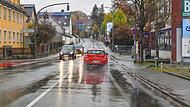 Beginn der Hainbrunnenstraße Richtung John-F.-Kennedy-Ring: Hier parken noch keine Autos.Forchheim & Fränkische Schweiz