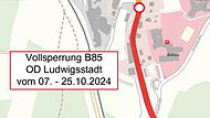 Die städtebauliche Aufwertung der Kronacher Straße macht noch einmal eine Vollsperrung der B 85 vom 7. bis zum 25. Oktober erforderlich.