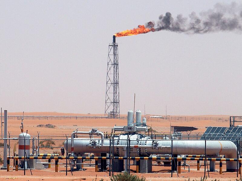 Ölfeld in Saudi-Arabien
