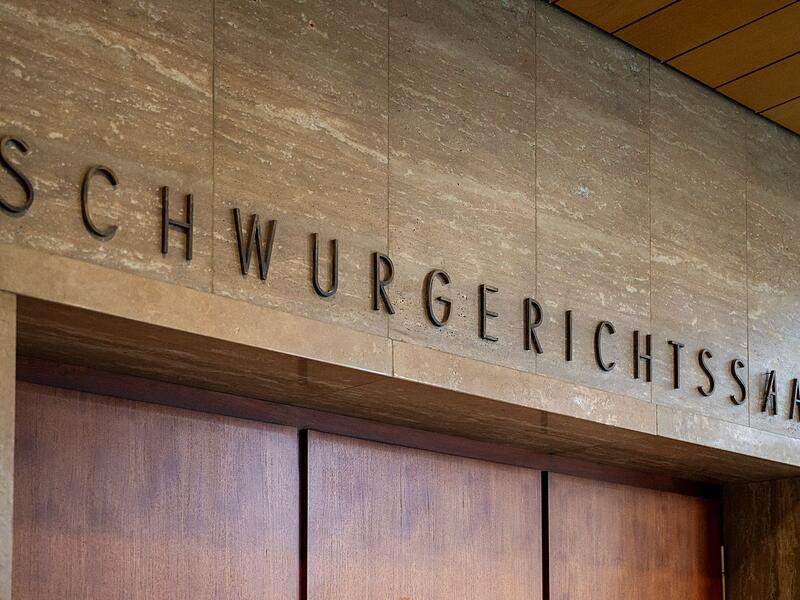 Schwurgerichtssaal am Landgericht Hof