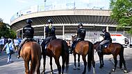 Polizei bei Fu&szlig;ballspiel