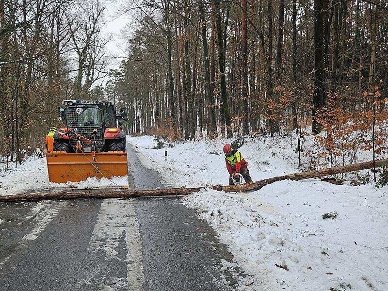 Nach dem starken Schneefall hatte die Stadt die Stra&szlig;e zwischen Serlbach und Kellerwald sperren lassen &ndash; wegen Schneebruchgefahr. Bis Mittwochmittag war die Stadtf&ouml;rsterei dabei, die Sch&auml;den und Gefahren zu beseitigen.