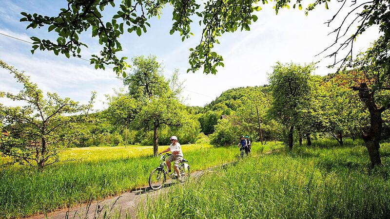 Landschaft, Spaß und Sport: Der Landkreis lädt unter anderem zu E-Biken ins Wiesenttal ein. TZ Fränkische Schweiz/Florian Trykowski