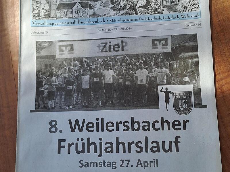 Die Titelseite der neuesten Ausgabe des Mitteilungsblattes der VG Kirchehrenbach, das künftig kostenlos für alle Haushalte sein soll, wenn es nach den Antragstellern geht.Forchheim & Fränkische Schweiz Die Titelseite der neuesten Ausgabe des Mitteilungsblattes der VG Kirchehrenbach, das künftig kostenlos für alle Haushalte sein soll, wenn es nach den Antragstellern geht.Forchheim & Fränkische Schweiz