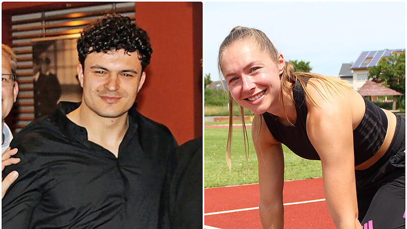 Zwei von vielen Franken, die zur Wahl des Sportlers des Jahres 2025 nominiert sind: Hammerwerfer Merlin Hummel und L&auml;uferin Gina L&uuml;ckenkemper.