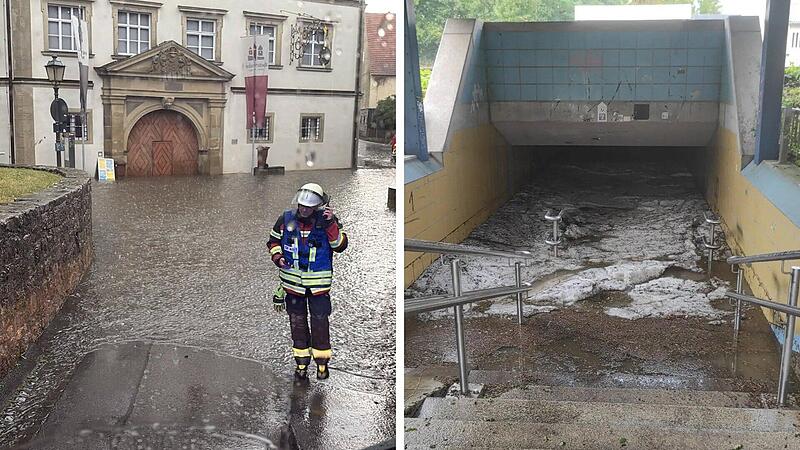 In M&uuml;nnerstadt wurde die Feuerwehr am Dienstag (14. Juli 2026) zu einer mit Wasser und Hagel vollgelaufenen Fu&szlig;g&auml;ngerunterf&uuml;hrung gerufen.