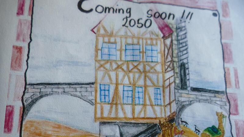 Das i-T&uuml;pfelchen der Karikaturenausstellung liefert die 13-j&auml;hrige Isabella Reh aus dem Clavius-Gymnasium.