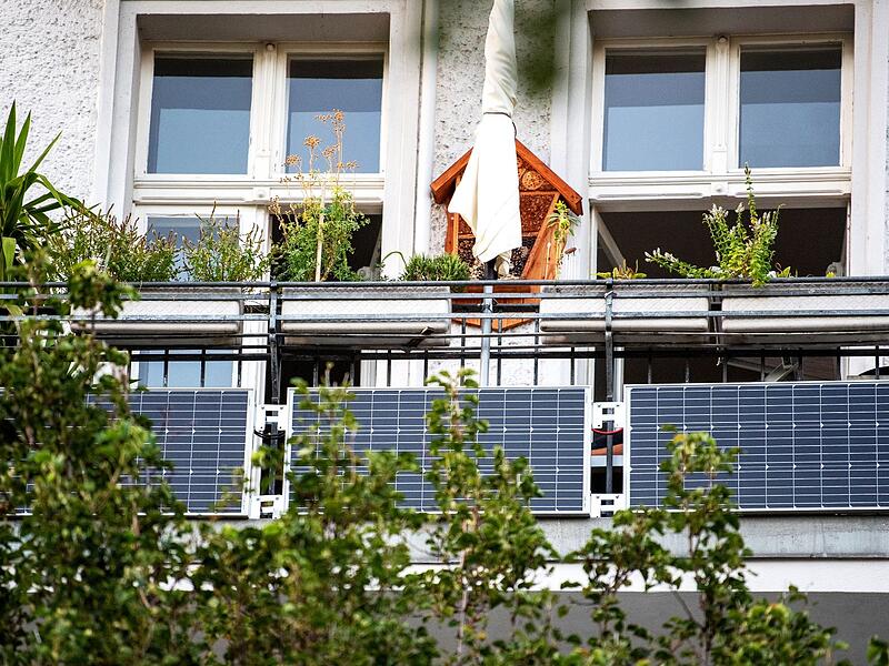 Balkonkraftwerk an Balkon