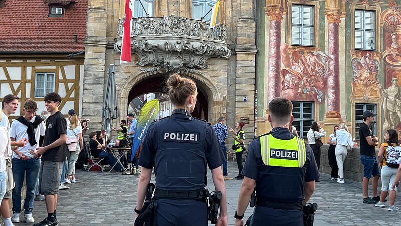 Polizei auf der Sandkerwa Bamberg
