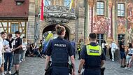 Polizei auf der Sandkerwa Bamberg Polizei auf der Sandkerwa Bamberg